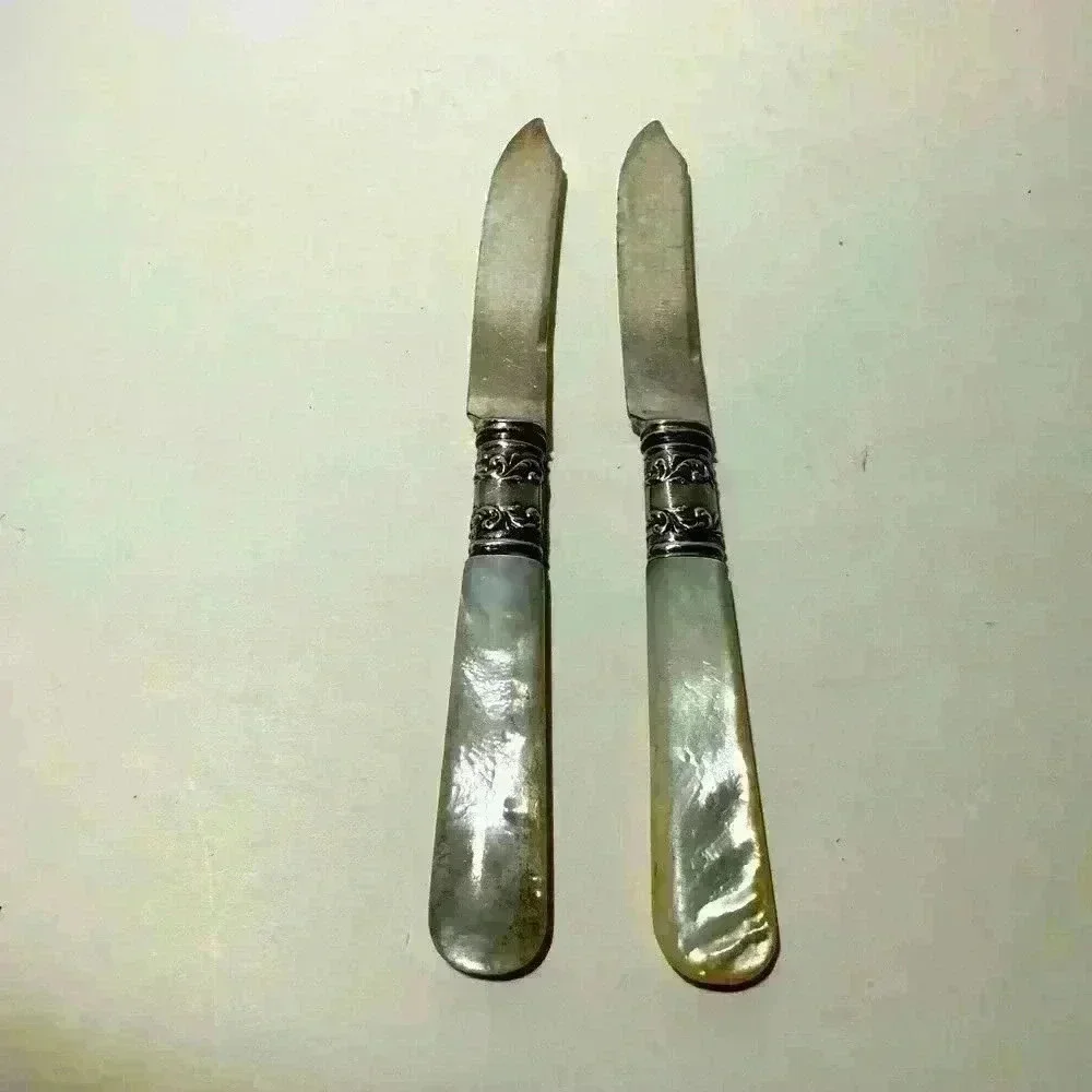 American Cutlery Co. Mother Of Pearl Handle Fruit Knives - Set of 2 - 6”